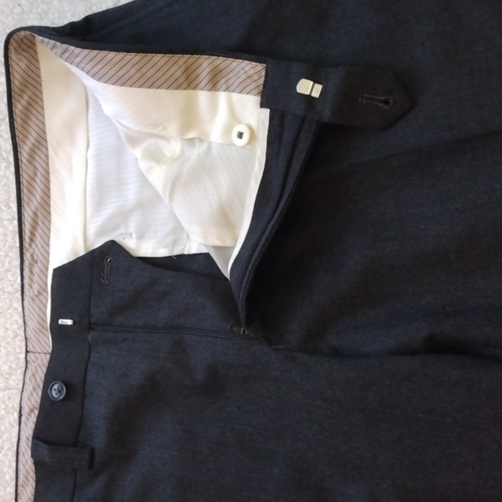 Lauren Ralph Lauren Gray Flannel Wool Pants 39* - 27.75 - Picture 3 of 13